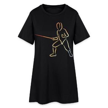 Vintage fencers - Women’s T-Shirt Dress - black - Front