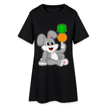 Carotte de lapin - Robe T-shirt Femme - noir - Devant