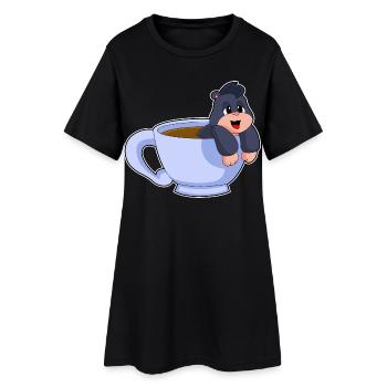 Tasse à café Mole - Robe T-shirt Femme - noir - Devant