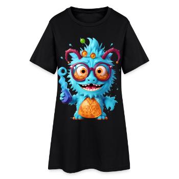 Professeur Monster - Robe T-shirt Femme - noir - Devant