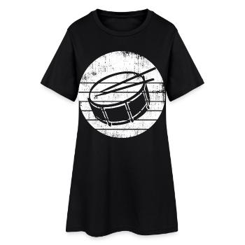 Snare Drum Zeichnung - Frauen T-Shirt-Kleid - Schwarz - Vorne