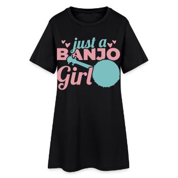 Drôle de fille de banjo - Robe T-shirt Femme - noir - Devant