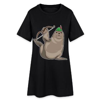 Seal Archer Bow - Women’s T-Shirt Dress - black - Front