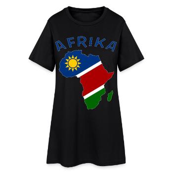 Namibie Carte de l’Afrique - Robe T-shirt Femme - noir - Devant