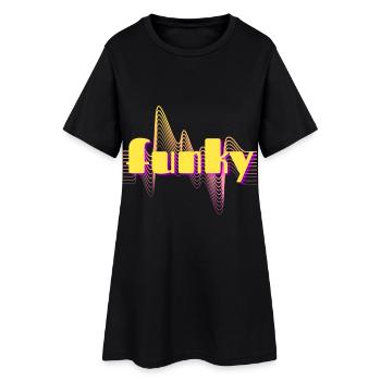 funky - Robe T-shirt Femme - noir - Devant