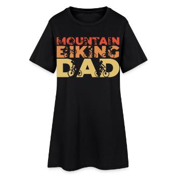 Funny mountain biker father - Women’s T-Shirt Dress - black - Front