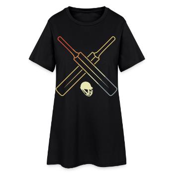 Vintage Cricket Equipment - Women’s T-Shirt Dress - black - Front