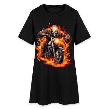 Les motocyclistes dans le feu - Robe T-shirt Femme - noir - Devant