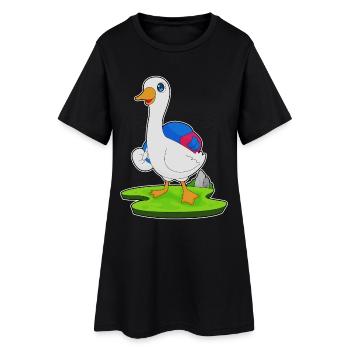 Randonnée à dos pour randonneurs canards - Robe T-shirt Femme - noir - Devant