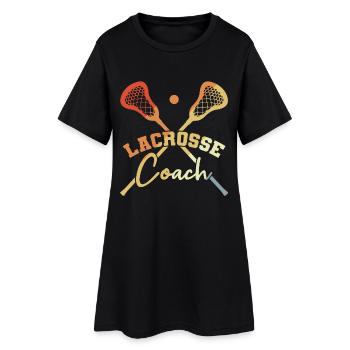 Entraîneur de crosse - Robe T-shirt Femme - noir - Devant