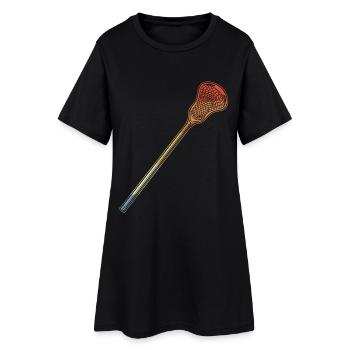 Croquis de bâton de crosse - Robe T-shirt Femme - noir - Devant