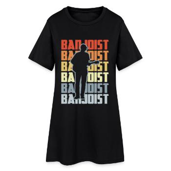 Joueurs de banjo vintage - Robe T-shirt Femme - noir - Devant