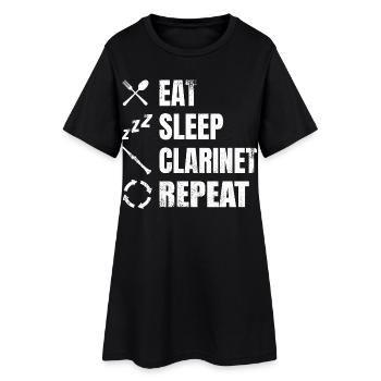 Routine clarinette - Robe T-shirt Femme - noir - Devant