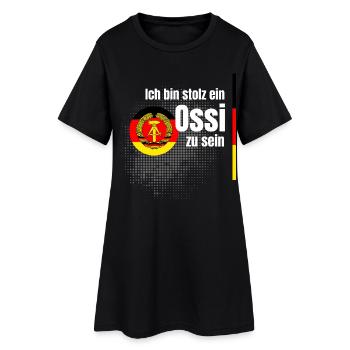 ossi stolz NVA ostdeutsch spruch humor witz sachse - Frauen T-Shirt-Kleid - Schwarz - Vorne