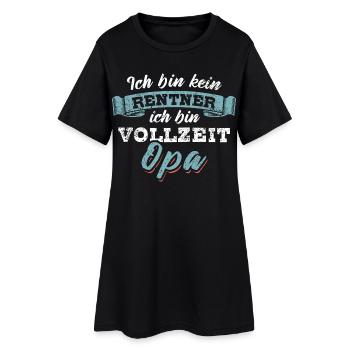 Ich bin kein Rentner ich bin Vollzeit Opa - Frauen T-Shirt-Kleid - Schwarz - Vorne