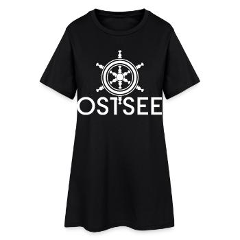 Ostsee Anker Symbol See Illustration Grafik Icon - Frauen T-Shirt-Kleid - Schwarz - Vorne