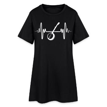 Croquis Banjo - Robe T-shirt Femme - noir - Devant