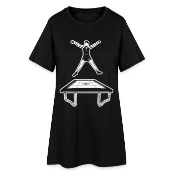 Trampolinspringen Kind - Frauen T-Shirt-Kleid - Schwarz - Vorne