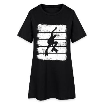 Rollschuhläufer Skizze - Frauen T-Shirt-Kleid - Schwarz - Vorne