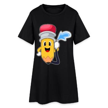 Pompiers Crayons Brigade - Robe T-shirt Femme - noir - Devant