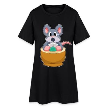 Bureau des boissons du secrétaire de la souris - Robe T-shirt Femme - noir - Devant