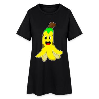 Poulpe Banane - Robe T-shirt Femme - noir - Devant