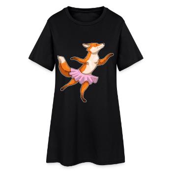 Fuchs Ballerina Ballett Tanz - Frauen T-Shirt-Kleid - Schwarz - Vorne