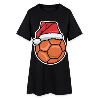 Drôle de Noël Handball - Robe T-shirt Femme - noir - Devant