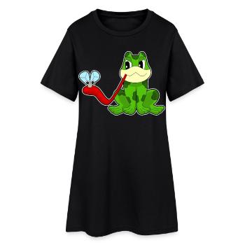 Mouche grenouille - Robe T-shirt Femme - noir - Devant