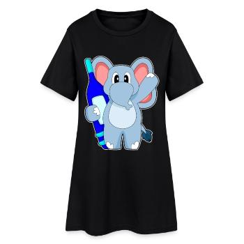 Elephant Clinical Thermometer - Women’s T-Shirt Dress - black - Front
