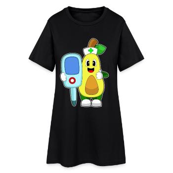 Avocado Nurse Clinical Thermometer - Women’s T-Shirt Dress - black - Front