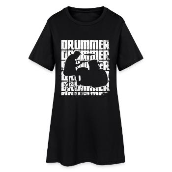 Drôle de batteur - Robe T-shirt Femme - noir - Devant