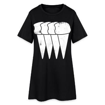 Cornets de crème glacée - Robe T-shirt Femme - noir - Devant