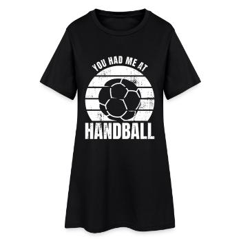 Tu m’as eu au handball - Robe T-shirt Femme - noir - Devant