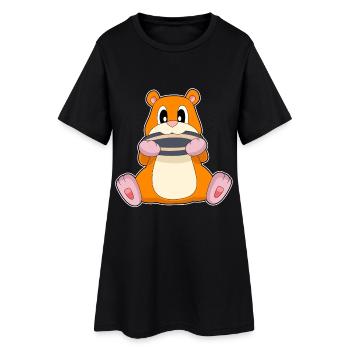 Graines de hamster - Robe T-shirt Femme - noir - Devant