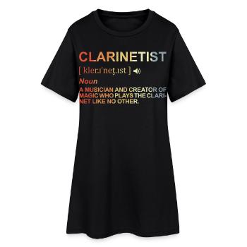 Signification clarinettiste - Robe T-shirt Femme - noir - Devant