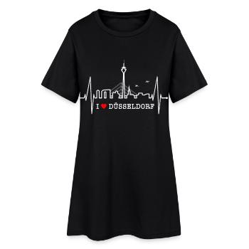 Dusseldorf Skyline Heartbeat Cher Düsseldorf - Robe T-shirt Femme - noir - Devant