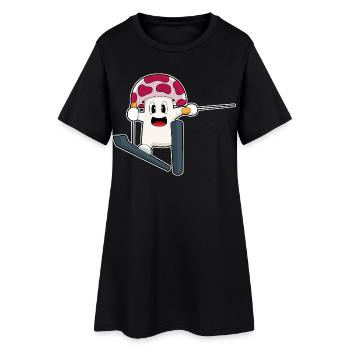 Pilz Skier Ski Sports d’hiver - Robe T-shirt Femme - noir - Devant