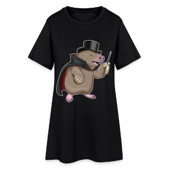 Mole Wizard Wand - Women’s T-Shirt Dress - black - Front