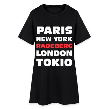 Radeberg Stadt in Sachsen - Frauen T-Shirt-Kleid - Schwarz - Vorne