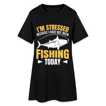 Motivation à la pêche - Robe T-shirt Femme - noir - Devant