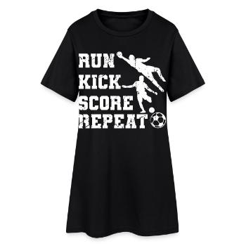 Exécuter la répétition du score de coup de pied - Robe T-shirt Femme - noir - Devant