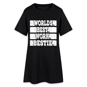 Worlds best work beast emotional support - Women’s T-Shirt Dress - black - Front