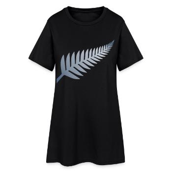Fougère argentée de Nouvelle-Zélande - Robe T-shirt Femme - noir - Devant