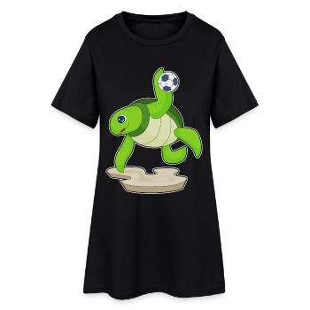 Turtle Handball Player Handball - Women’s T-Shirt Dress - black - Front