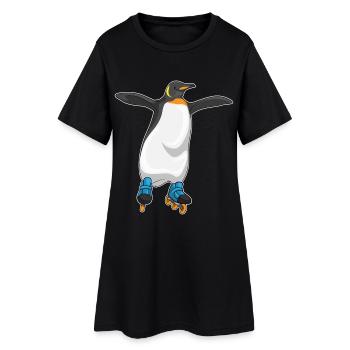 Pinguin Inline skating Inline skates - Frauen T-Shirt-Kleid - Schwarz - Vorne