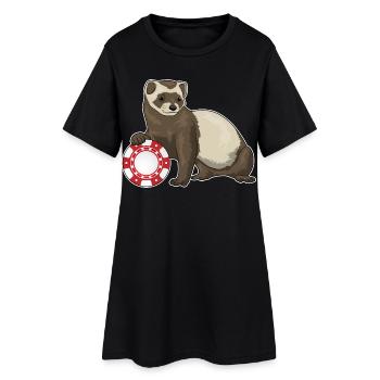 Ferret Poker Jetons de Poker - Robe T-shirt Femme - noir - Devant