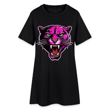 Panther Head Rose - Robe T-shirt Femme - noir - Devant