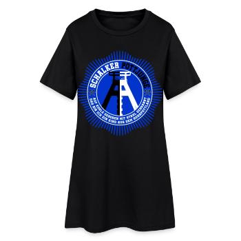 Schalker Pottjunge | Farben änderbar - Frauen T-Shirt-Kleid - Schwarz - Vorne
