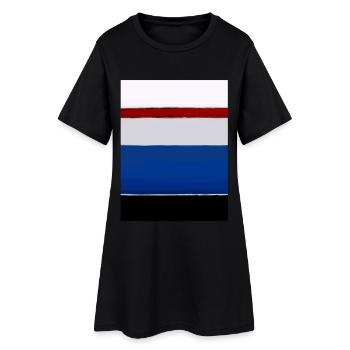 Le style Rothko en couleurs numériques - Robe T-shirt Femme - noir - Devant